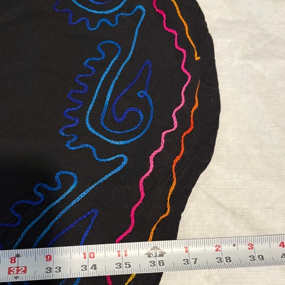 Exist Black Dress with Colorful Embroidery - Picture 6 of 6